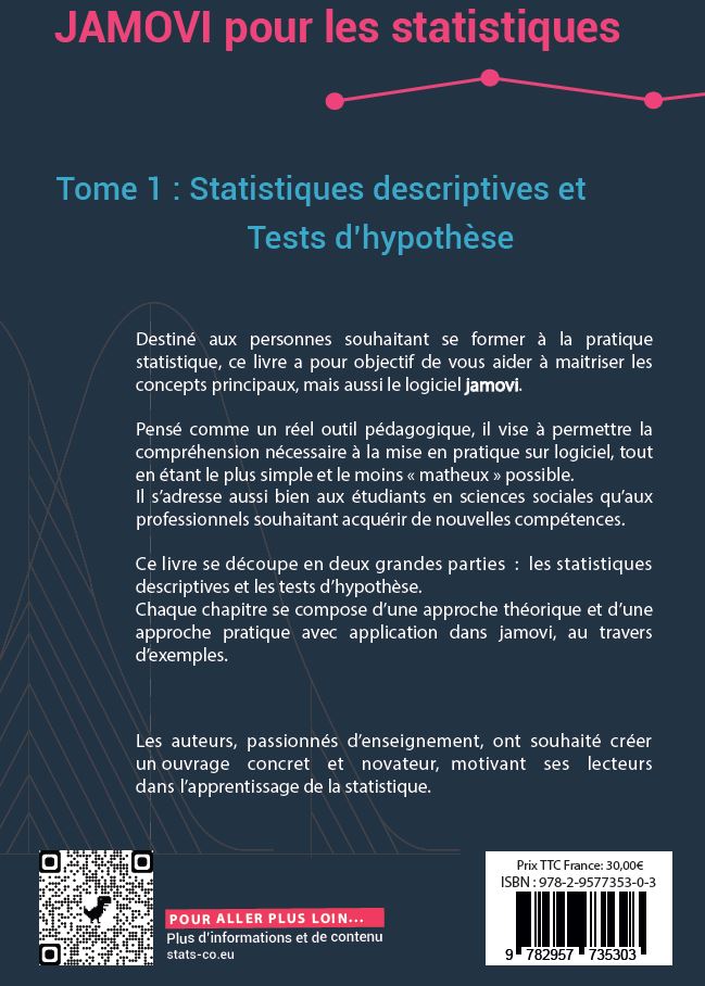 Jamovi pour les Statistiques, Tome 1 : Statistiques descriptives et tests d’hypothèses